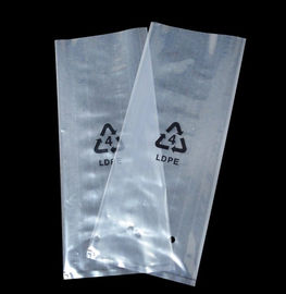 إعادة التدوير LDPE حقائب مسطحة الحرارة الختم مسطحة ، أكياس بولي الغذاء شفافة