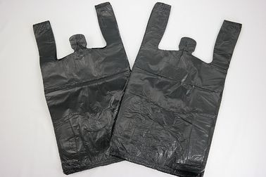 حقيبة بلاستيك-اسود حقيبة تي شيرت منقوش عادي 11.5 &amp;quot;x6.5&amp;quot; x21.5 &amp;quot;13 ميجابيكسل - 100 كيس / حزم، لون اسود