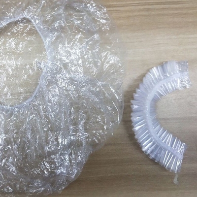 PE البلاستيك الشفاف غطاء الرأس القابل للتصرف مقاوم للماء صالون الشعر المعالجة الجافة