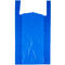 الثقيلة من البلاستيك تي شيرت أكياس التسوق اللون الأزرق شقة نوع حسب الطلب الحجم