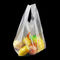 حقيبة تسوق سترة بلاستيكية قابلة للتحلل ، لون أبيض ، مادة HDPE
