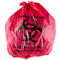 45L عزل أكياس القمامة القابلة لإعادة التدوير القابلة لإعادة التدوير اللون الأحمر 24 &amp;quot;X 24&amp;quot; عالية الكثافة