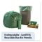 أكياس القمامة القابلة للتحلل البيئية ، 1.1mil 33 جالون أكياس القمامة 33 X 40mm
