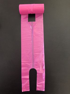 أكياس التسوق تي شيرت على لفة مكتب واستخدام المنزل ، الوردي والأرجواني ، الجدول سلة المهملات