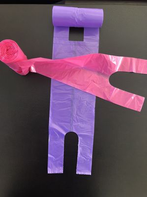 أكياس التسوق تي شيرت على لفة مكتب واستخدام المنزل ، الوردي والأرجواني ، الجدول سلة المهملات